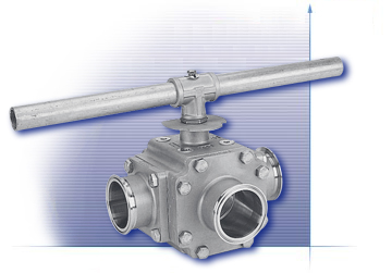 507F 3/4/5-Way Sanitary Ball Valve: 3in-4in