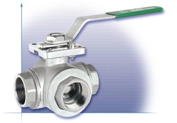 514F 3-Way Ball Valve: Full and Standard Port