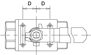 201F Ball Valve: 2-Piece Full Port Schematic Diagram